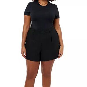 Edited by Remi Bader Women's Black Trouser‎ Shorts Plus Size 18W